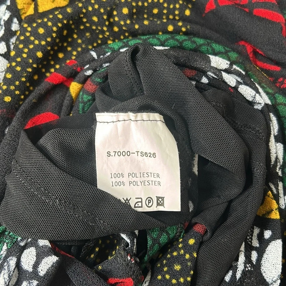 Isabel De Pedro Half Sleeve Colorful Sheer Shirt 100% Polyester Sz 12 K - Picture 3 of 4